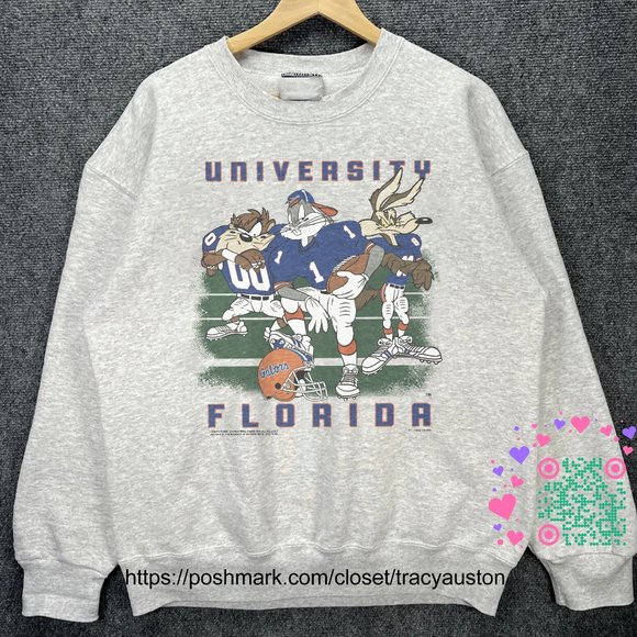 Vintage University of Florida Gators Looney Tunes Football Sweatshirt - Picture 1 of 2